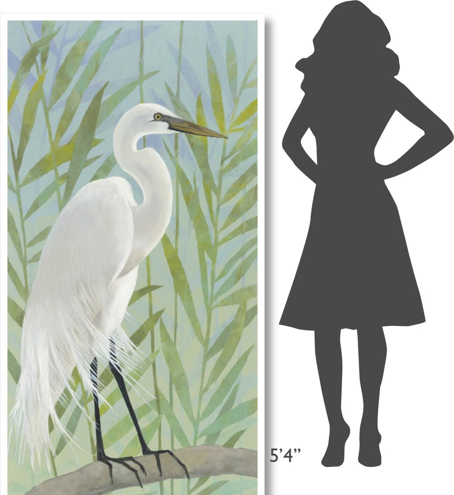 "Egret by the Shore I" Digital Paper Print by Kathrine Lovell, 38"x74"