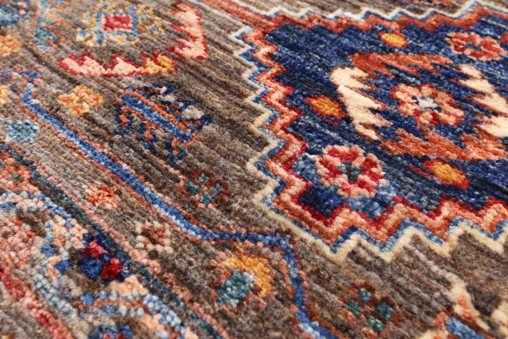 Hand Knotted Super Kazak Khorjin Rug 4' 1" X 5' 9" Q5230