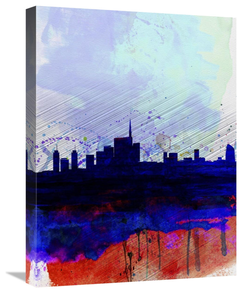 "Milan Watercolor Skyline" Fine Art Print