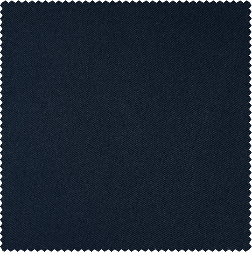 Solid Cotton Tie-Up Window Shade Single Panel, Dark Blue, 46wx63h