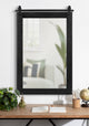 Cates Rustic Wall Mirror, Black 24x38
