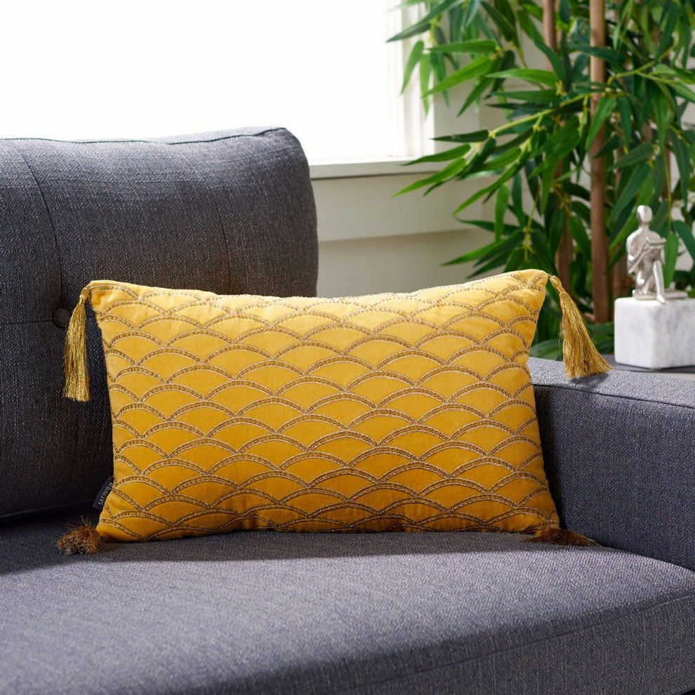 Safavieh Remlin Pillow Orange 20" X 12"