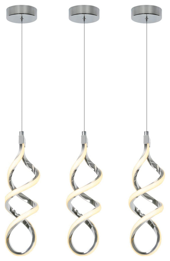 Pendant Light, Integrated LED Kitchen Lighting, Set of 3