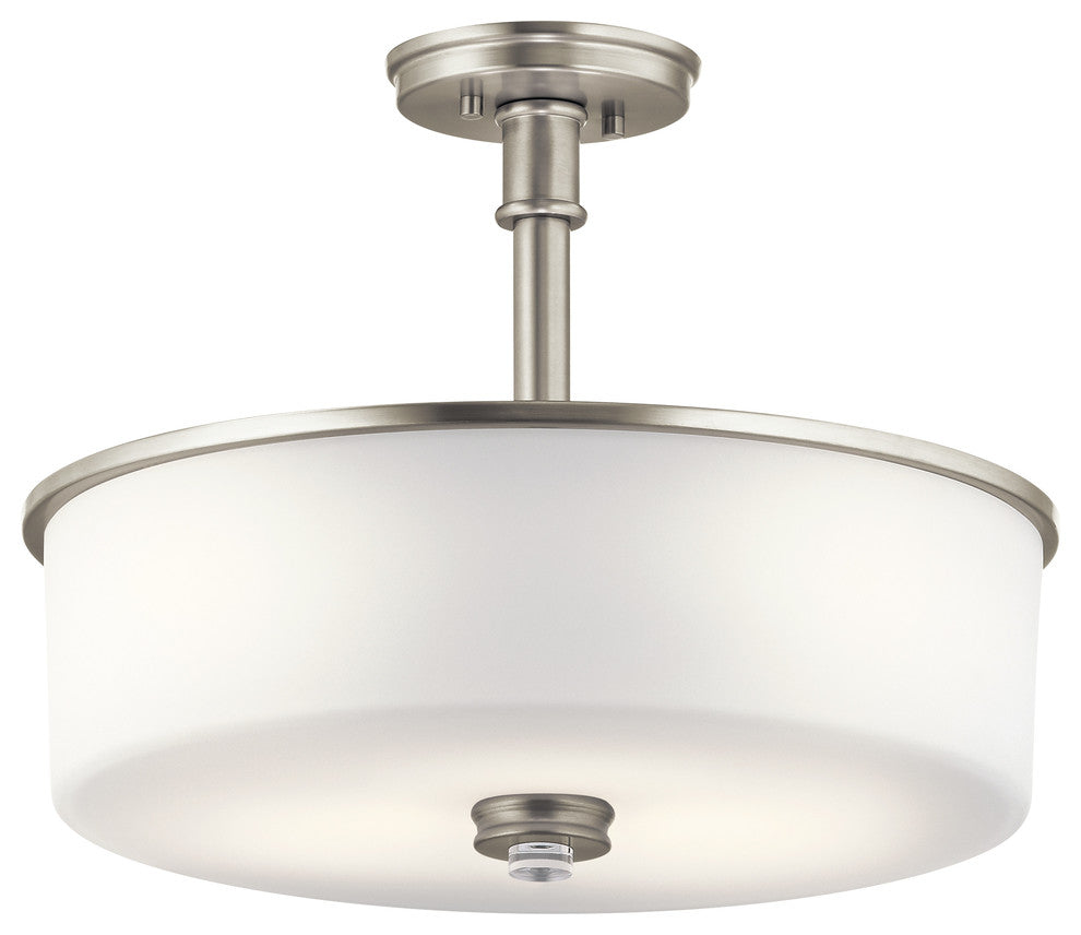 Pendant Semi Flush 3-Light, Brushed Nickel