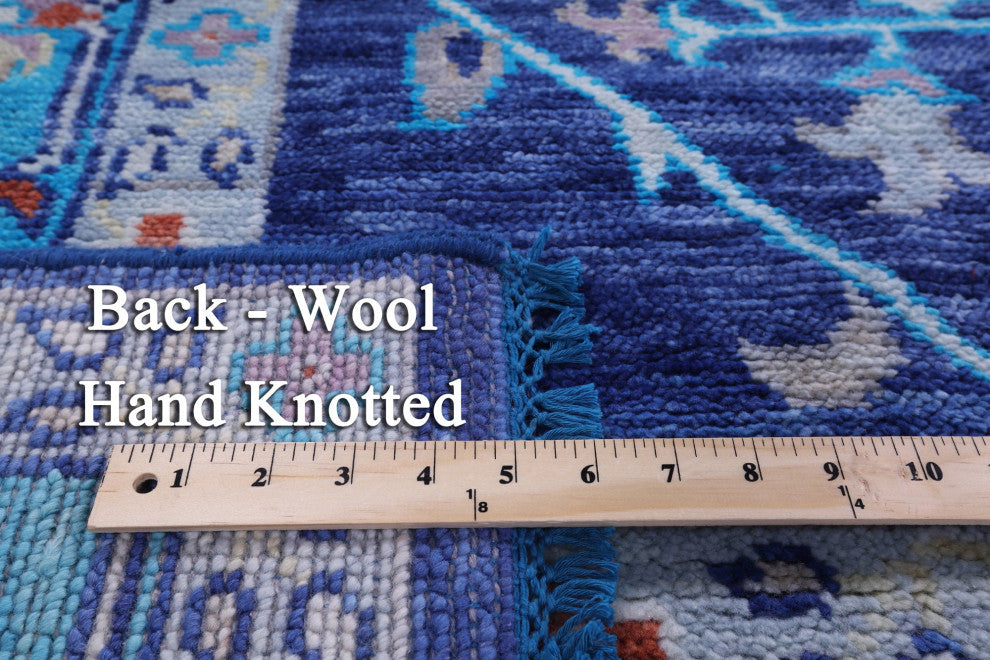 Hand Knotted Turkish Oushak Wool Rug 9' 6" X 11' 11" - Q15581
