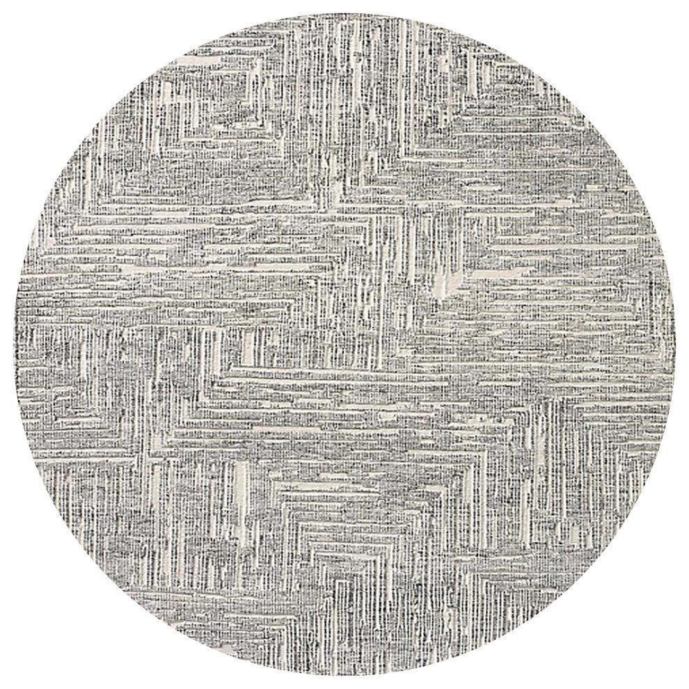 Ahgly Company Indoor Round Mid-Century Modern Area Rugs, 4' Round