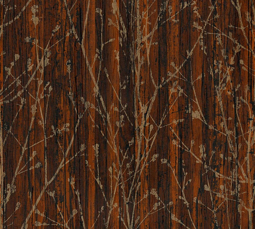 Borneo, Exotic Tropical Atmosphere Brown Wallpaper Roll,Nature Wall Decor