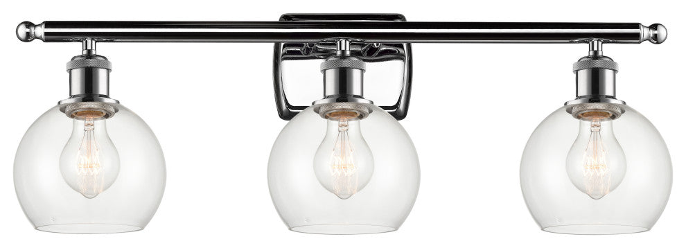 Innovations 516-3W-PC-G122-6-LED 3 Light Bath Vanity Light, Polished Chrome