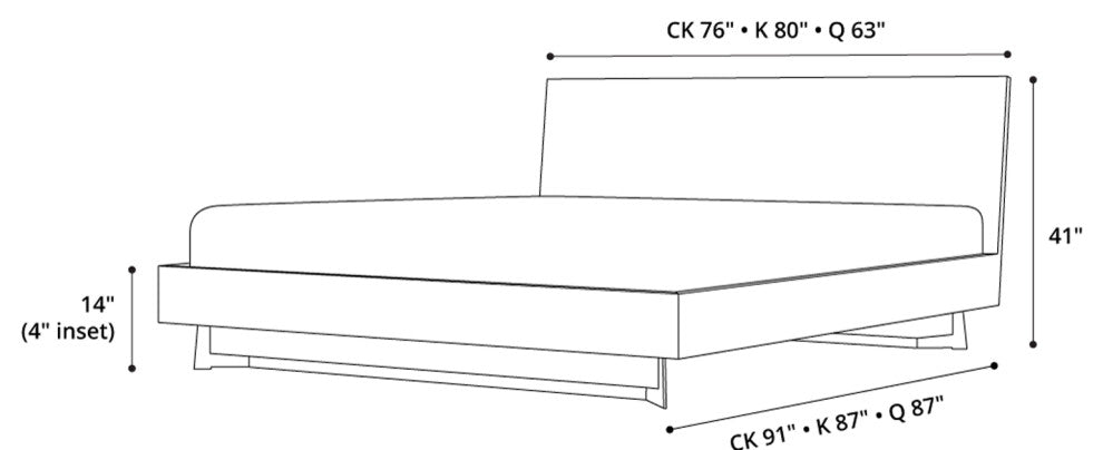 Broome Queen Bed, Latte Walnut