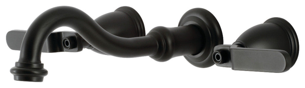 KS3020KL Two-Handle Wall Mount Tub Faucet, Matte Black