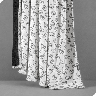 Fleece Sherpa Blanket, Feelin' Foxy, Twin/Twin XL