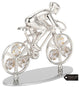 Matashi Silver Plated Cyclist on a Bicycle