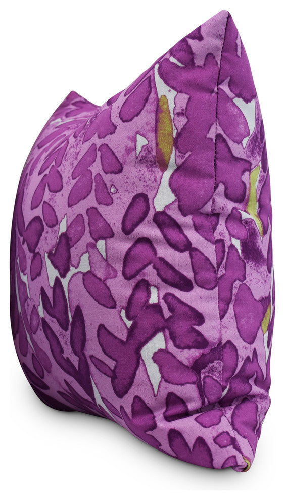 Flower Bell Decorative Floral Throw Pillow, Purple, 26"