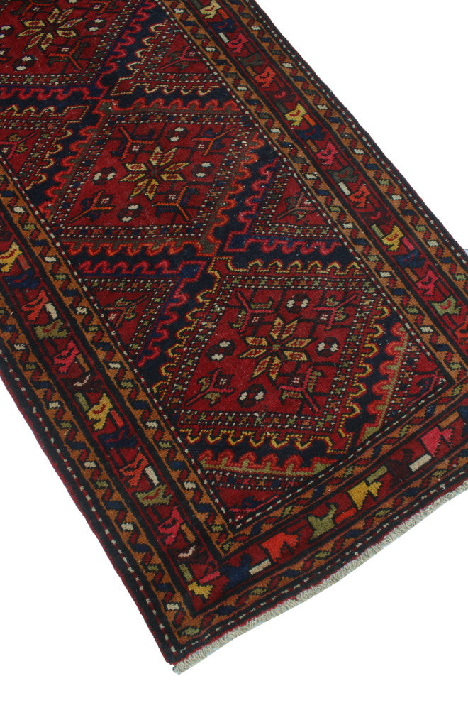 Fine Vintage Distressed Andrick Red Rug
