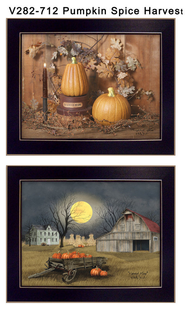 "Pumpkin Space Harvest" Collection By Billy Jacobs Printed Wall Art, Black Frame