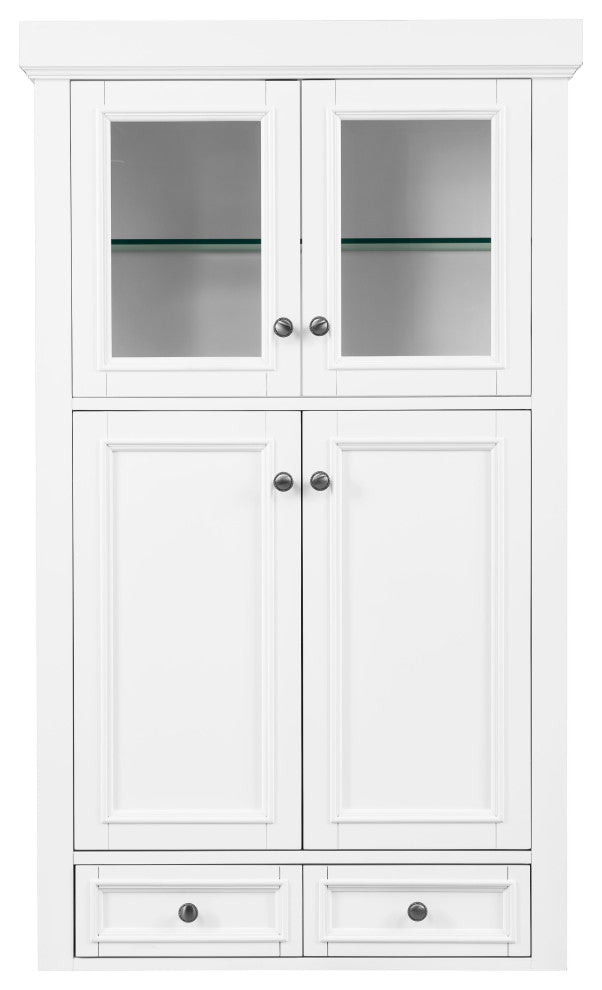 De Soto 120" Bright White Double Vanity Suite, 3cm Jasmine Pearl Top