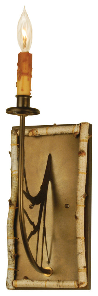 6 Wide Birchwood Wall Sconce