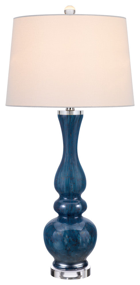 Paimio 32" Height Deep Blue Glass Table Lamp