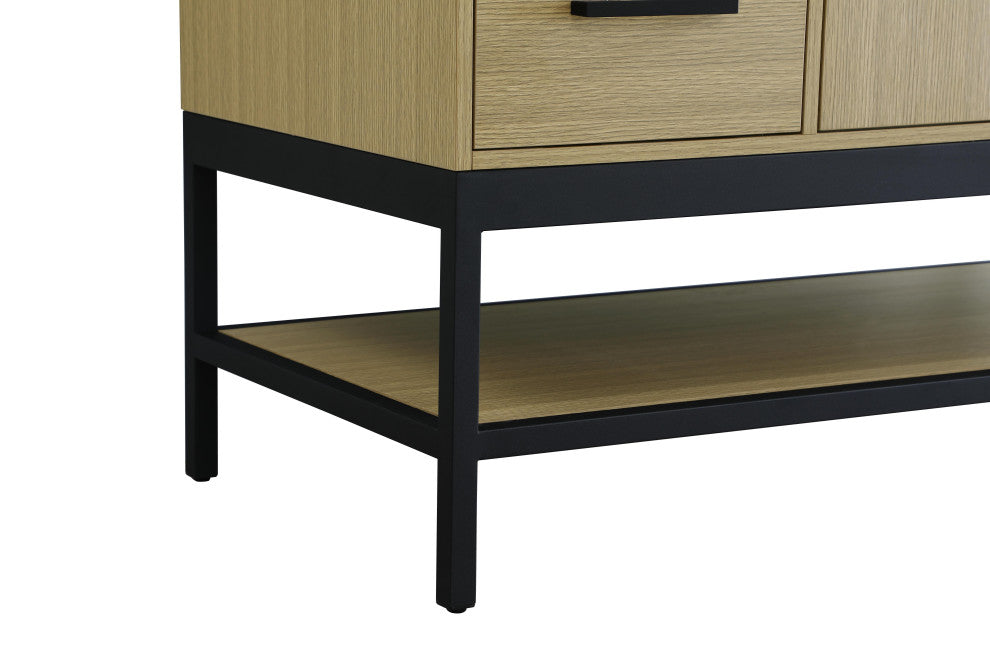 Home Living 54" Single Bathroom Vanity, Honey Brown