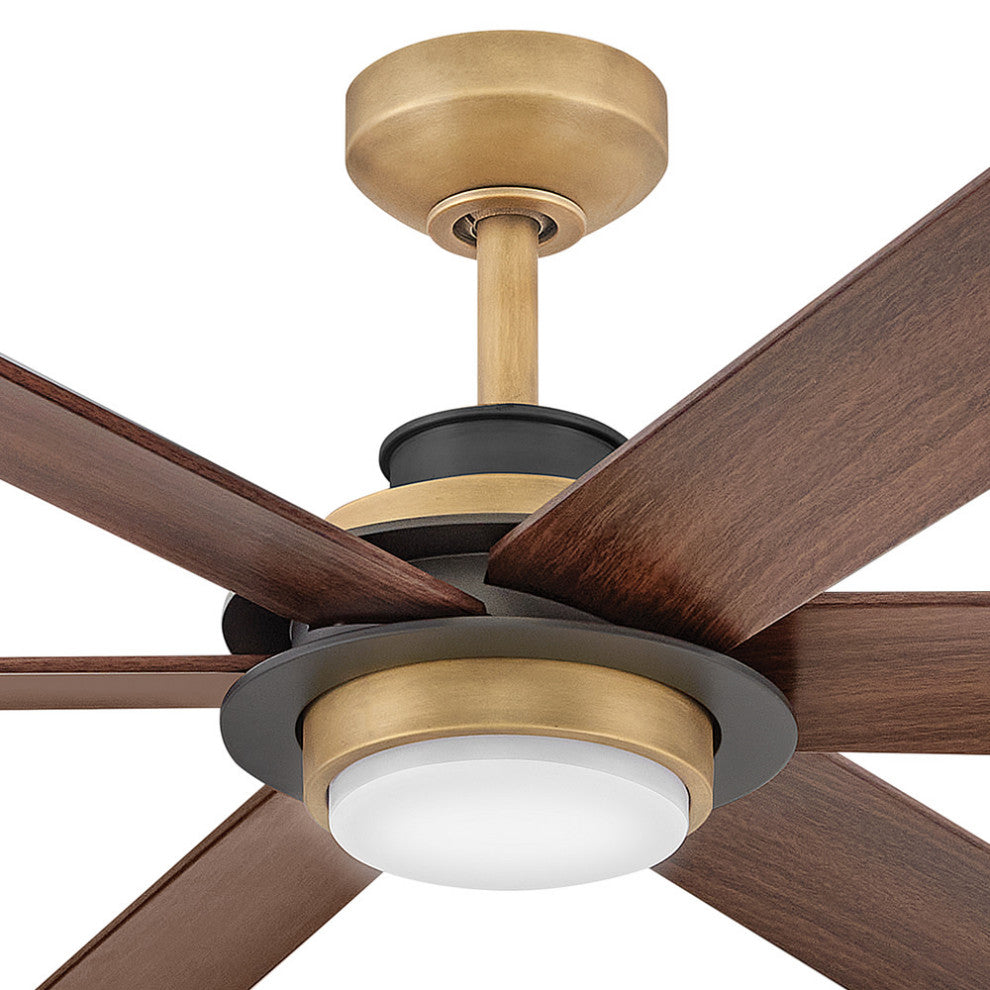 Hinkley Andros 64" Led Smart Fan, Heritage Brass