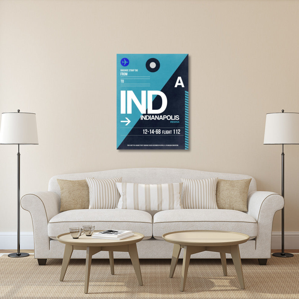 "IND Indianapolis Luggage Tag 2" Fine Art Print