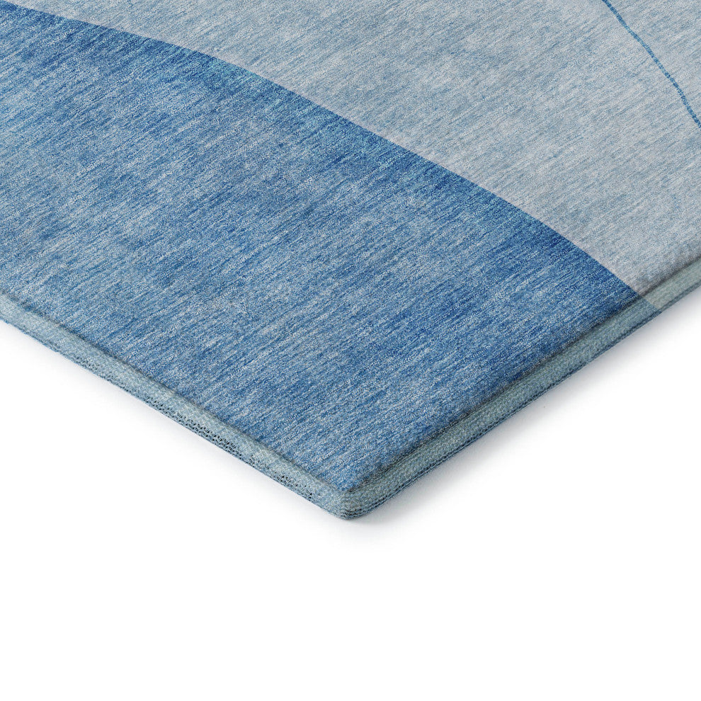 Premium Machine Washable Mayfield AMF696 Blue 8' x 10' Rug