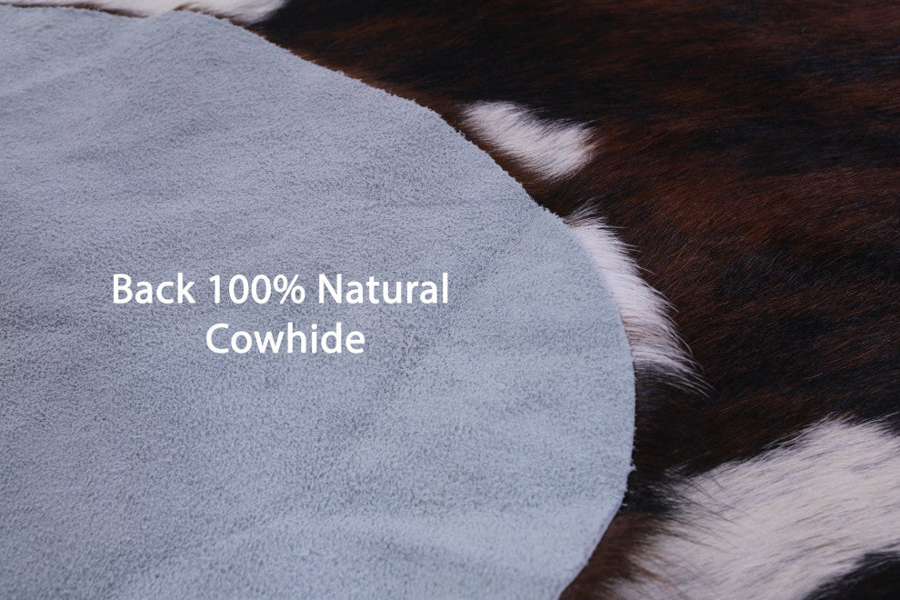 6' 7" X 6' 2" Brindle Natural Cowhide Rug C2314