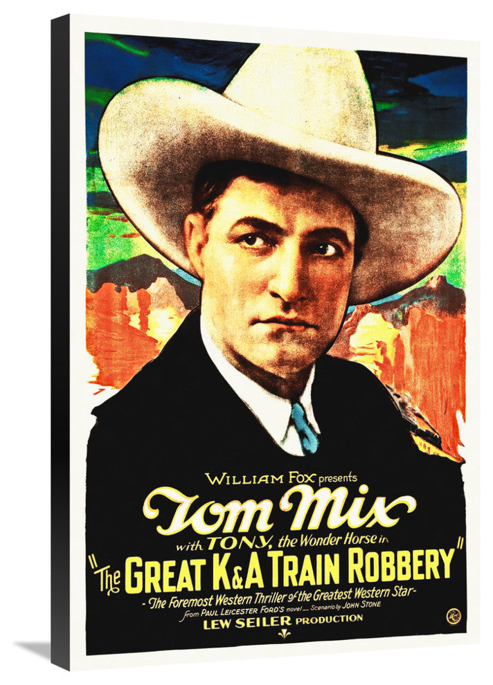 "Tom Mix, The Great Train Robbery" Canvas by Hollywood Photo Archive, 20x30"