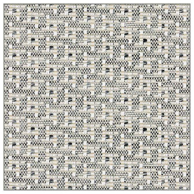 Couristan Virgin Gorda Indoor/Outdoor Area Rugs | 50+ Custom Sizes Available, Silver, Square  10'x10'