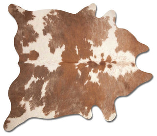 60"x84" Brown and White Cowhide Area Rug