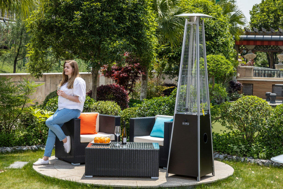 Gewnee Bronze Quartz Glass Tube Patio Heater-Mocha