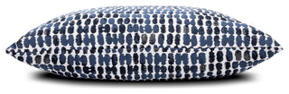 Thumbprint Indigo Indoor/Outdoor Performance Pillow, 20"x20"