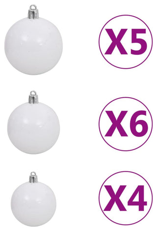 vidaXL Artificial Pre-lit Christmas Tree with Ball Set Pine Cones Xmas Tree