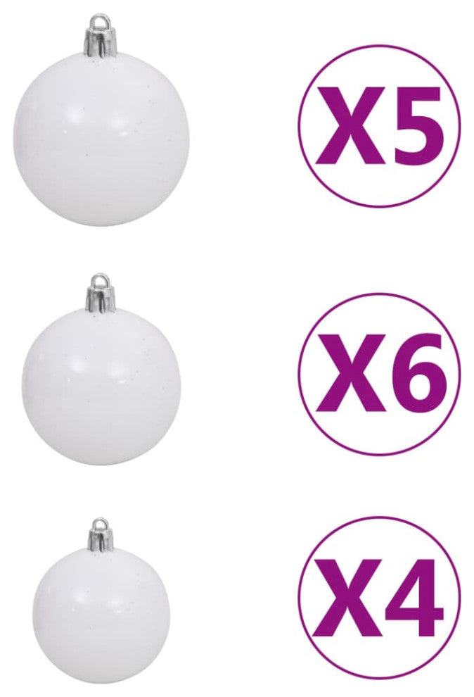 vidaXL Artificial Pre-lit Christmas Tree with Ball Set Pine Cones Xmas Tree