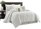 Altair Clip 7 Piece Comforter Set, White, Queen