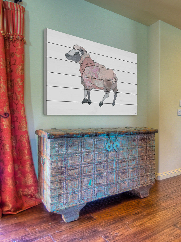 "El Becerro" Painting Print on White Wood, 60"x40"