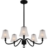Quoizel MCK5030 McKinney 5 Light 30"W Taper Candle Chandelier - Matte Black