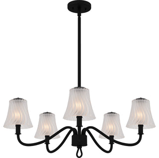 Quoizel MCK5030 McKinney 5 Light 30"W Taper Candle Chandelier - Matte Black