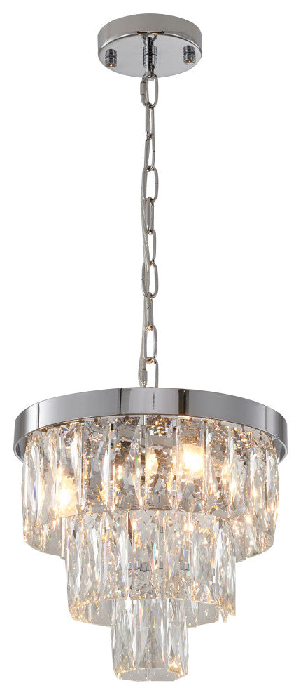 BETHEL INTERNATIONAL OC37C12CH 4-Light Chandelier, Chrome