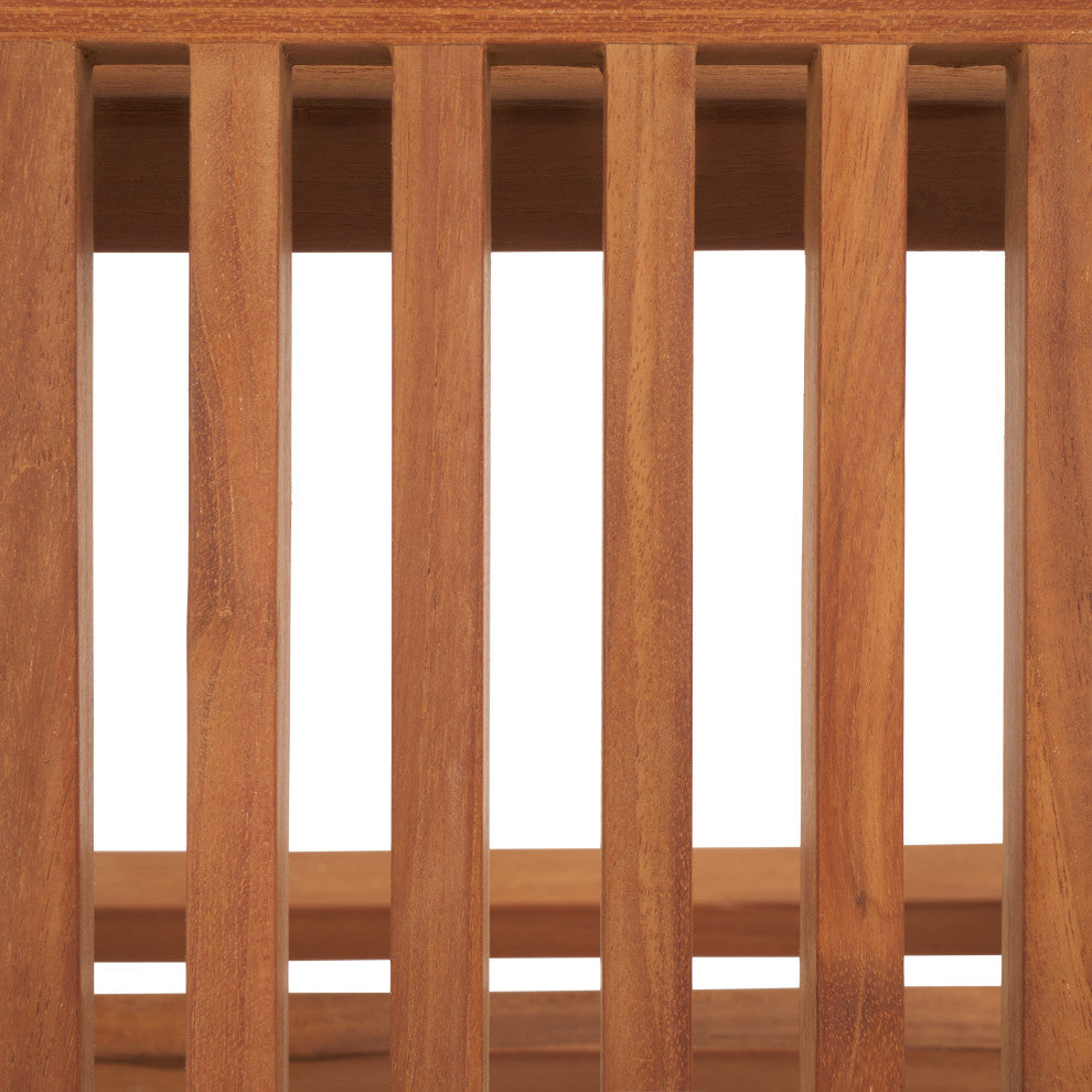 Safavieh Indoor-Outdoor Holly Solid Teak Folding Chair, Set of 2, Natural