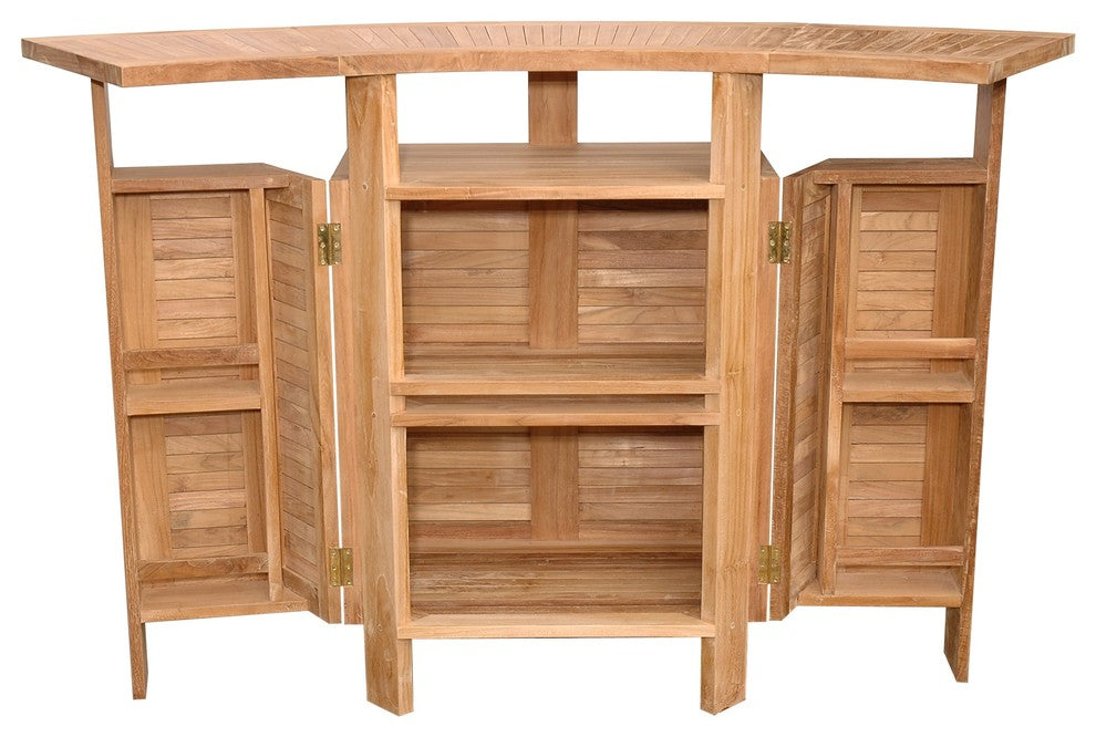 Grand Cayman Folding Bar Table, Grade A Teak