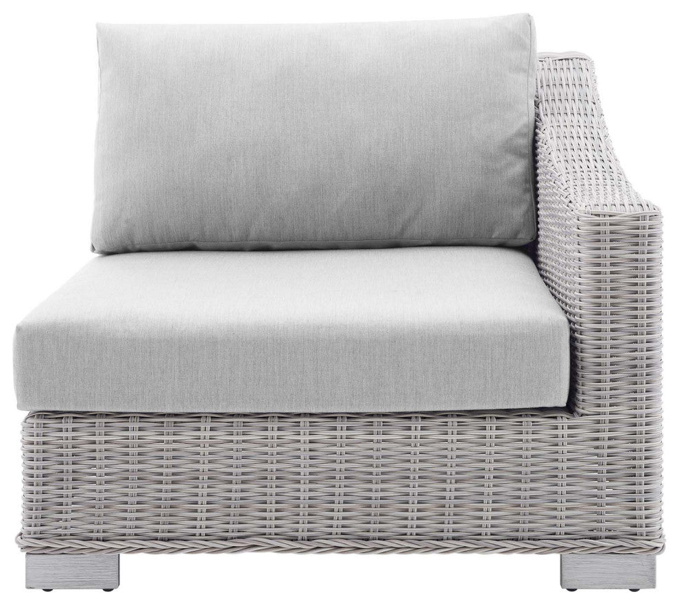 Lounge Chair, Sunbrella, Rattan, Wicker, Gray, Modern, Outdoor Patio Cafe