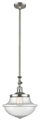 Large Oxford 1-Light Mini Pendant, Brushed Satin Nickel, Seedy