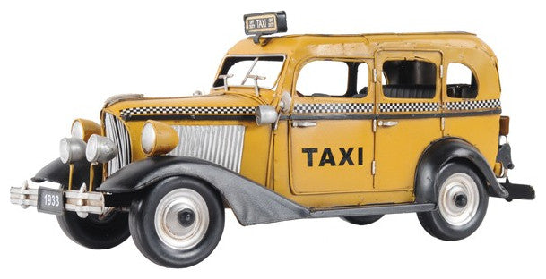 c1933 Vintage Checker Taxi Cab Model Sculpture