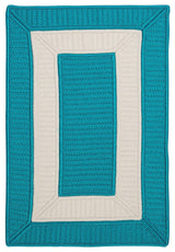 Rope Walk CB92 Turquoise Indoor/Outdoor Area Rug, Rectangular 5'x8'