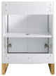 Opulence Bath Vanity, White Matte, 24", Satin Brass Hardware, White Top