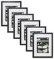 Kiera Grace 6-Piece Classic Langford Picture Frame, 16" x 20", Black