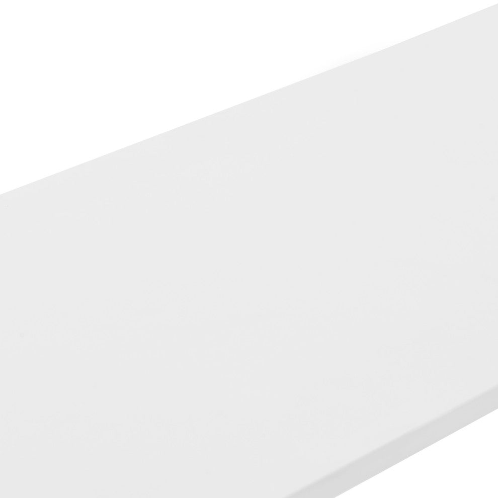 Catalina Floating Shelf, Matte White Lacquered
