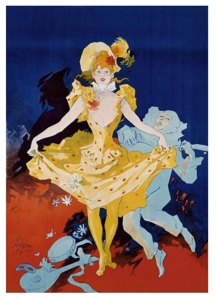 "Musee Grevin / Pantomimes Lumineuses" Paper Print by Jules Cheret, 18"x24"