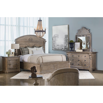 Arch Salvage Chambers Panel Bed - Parch, King